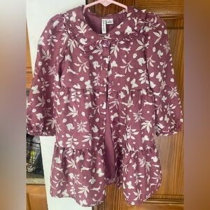 Janie and Jack Mauve Floral Kids Dress